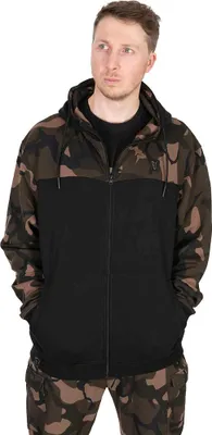 Produktbild von Fox LW BLack / Camo Split Zip Hoody - Angelpullover, Größe:XXXL
