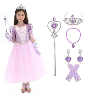 Obrázek produktu pro Princeznovské šaty pro dívky - Kostým s doplňky - 7 - 8 let