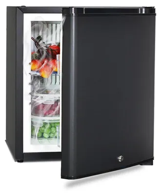 Image de Mini réfrigérateur à absorption - 30 litres - 220 V et 12 V - Noir - Avec serrure et porte réversible