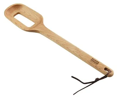 Productafbeelding van Kuhn Riken Houten pollepel met gaatjes, esdoornhout, beige, 30x6,2x1,5 cm