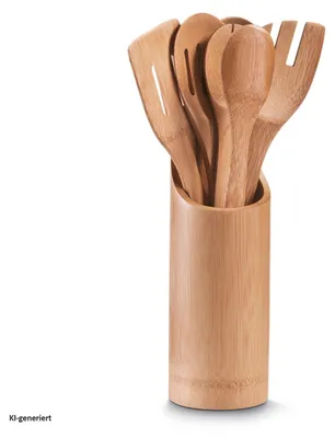 Produktbild von Küchenutensilienhalter-Set, 7-teilig Bambus neuetischkultur