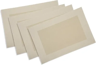 Produktbild von Kesper 77565 - 4er Set Platzset beige mit Rand 43 x 29 x 0,1 cm