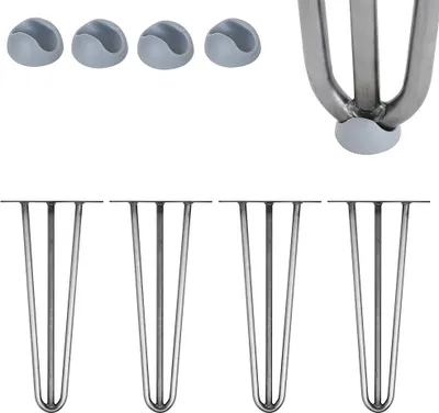 Zdjęcie produktu dla Nogi do stołu Mucola zestaw 4 spinek do włosów rama stołu prowadnice do stołu noga do stołu - stal 3 rozpórki 72CM