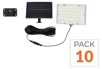 Produktbild von 10er-Pack – 9-W-LED-Solarstrahler für den Außenbereich, IP65, 3-CCT, mit Licht- und Bewegungssensor