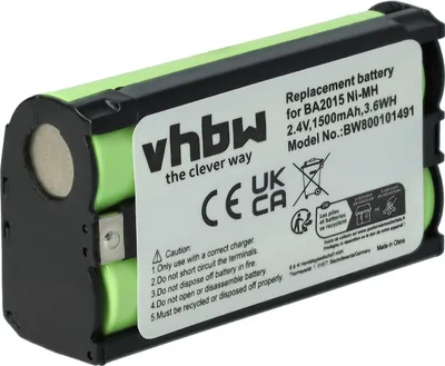 Obrázek produktu pro Kompatibilní baterie Sennheiser BA2015 2,4V 1500mAh NiMH 3,6Wh