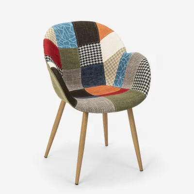 Image de Patchwork Chaise Fauteuil Salon Cuisine Studio Finch - Patchwork 1