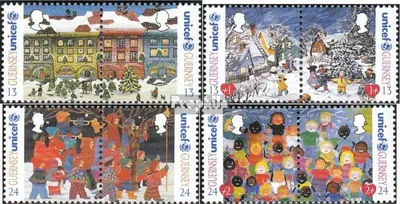 Produktbild von Briefmarken GB - Guernsey 1995 Mi 682-689 Paare (kompl.Ausg.) gestempelt UNICEF