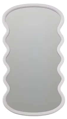 Produktbild von H&S Collection Spiegel / Wandspiegel - Welle - weis - 55 x 30 cm