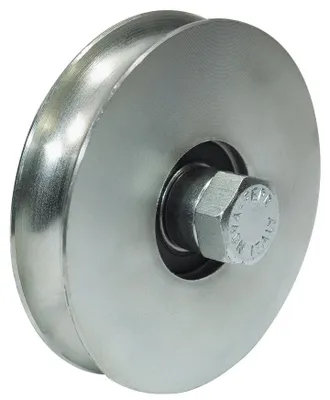 Zdjęcie produktu dla KOŁO Z ŚRUBĄ DO BRAM Z OKRĄGŁYM OTWOREM 120 mm