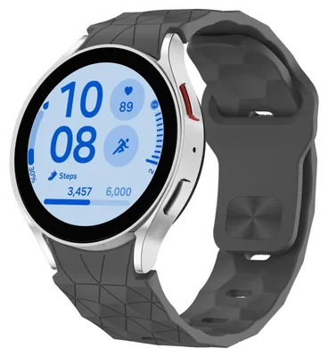 Obrázek produktu pro Pro Samsung Galaxy Watch FE / 6 / 5 / 4 40mm Silikonový fotbalový design Náhradní pásek na ruku šedý