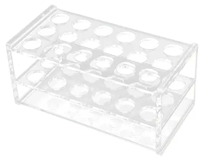 Acryl-Reagenzglasständer, 18 Röhrchen, poliert, Labor & Haushalt