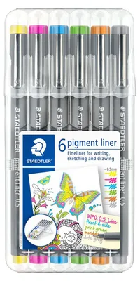 Produktbild von Staedtler pigment liner 0,5mm 6 Farben Box