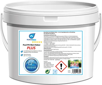 Produktbild von KaiserRein Pool PH Wert Heber (+) PLUS 6 Kg ist ein Spezialgranulat zur Einstellung des optimalen pH-Wertes