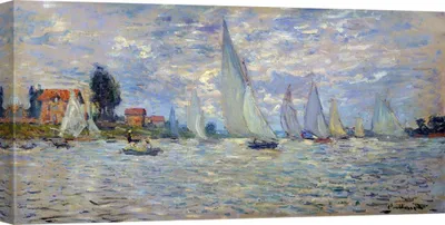 Image de Tableaux sur toile - Claude Monet, Régate à Argenteuil - 140x70 cm