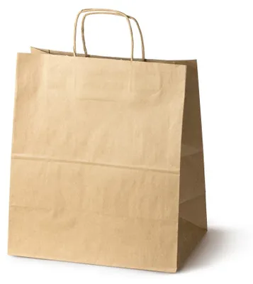 Produktbild von Allbag Braune Papiertaschen 30,5x17x34 cm – 50 Stück Kraftpapier