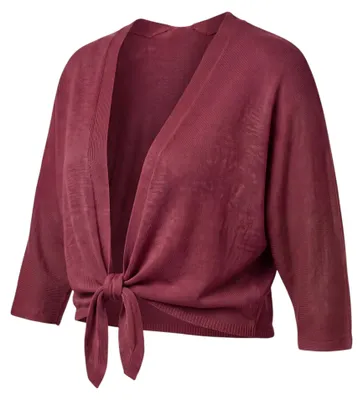 Produktbild von Cardigan Damen Feinstrick Bolero zum Binden 38 40 42 44  leichte Jacke 3/4 Arm