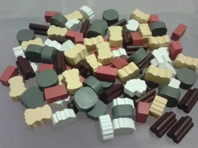 Zdjęcie produktu dla Catan Yucatan – zestaw 95 drewnianych żetonów