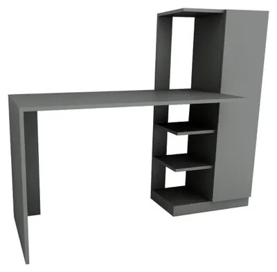Produktbild von Donnas - Schreibtisch, 120x55x74h cm Anthrazit Schwarz, 6 Regale