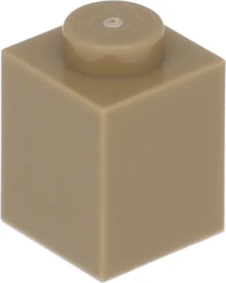 Produktbild von Lego® 50 Stück 3005 Stein Brick 1x1 Part Basic Steine 50 Dunkles Beige