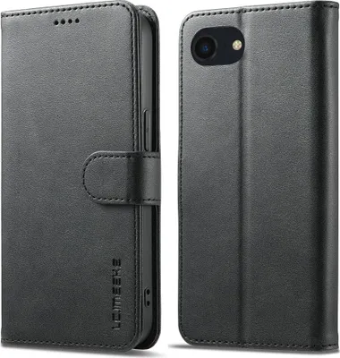 Produktbild von iPhone 16e / 17e Hülle - LC.IMEEKE Luxus Klapphülle - Schwarz
