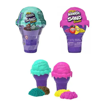 Zdjęcie produktu dla Kinetic Sand KNS RFL ScntSdIceCrmCnt BP M01 GML, Piasek kinetyczny dla dzieci, 3 lat(a), Nietoksyczne, Wielobarwny
