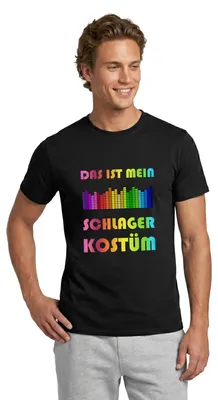 Produktbild von Spreadshirt Schlager Kostüm | Karneval Männer T-Shirt, XXL, Schwarz