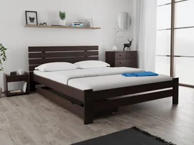 Obrázek produktu pro Postel PARIS zvýšená 160 x 200 cm, ořech Rošt: Bez roštu, Matrace: Bez matrace