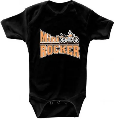 Produktbild von Babystrampler mit Print – Minirocker – 08359 schwarz - 0-24 Monate Größe - 12-18 Monate