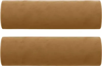 Obrázek produktu pro vidaXL Dekorační polštářek 2 ks. Hnědý Ø15x50 cm Sametový