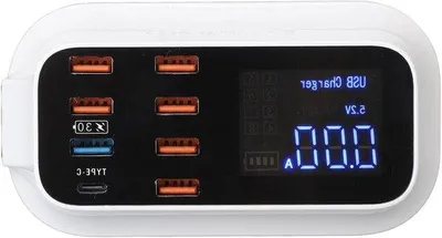 Immagine prodotto di Stazione di ricarica USB a 8 porte con display a LED e funzione di ricarica rapida