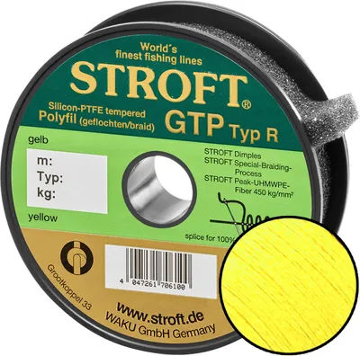 Produktbild von Schnur STROFT GTP Typ R Geflochtene 100m gelb R1-0,150mm-4,5kg