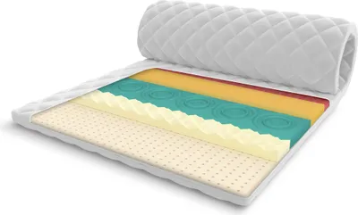 Produktbild von Topper 160x200 cm Matratzenauflage FRUTI mit HR-Schaum Latex 7 Zonen Höhe ca 6 cm H2 H4 mit waschbarem Premium Bezug