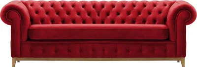 Image de Sofa trois places Chesterfield Grand-Velluto 7-Chêne clair