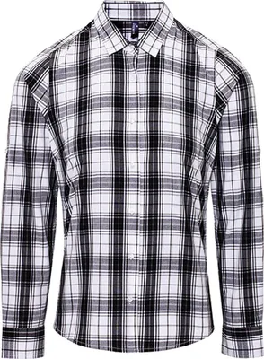 Produktbild von Premier Workwear WomenŽs Ginmill Check Long Sleeve Baumwolle Shirt