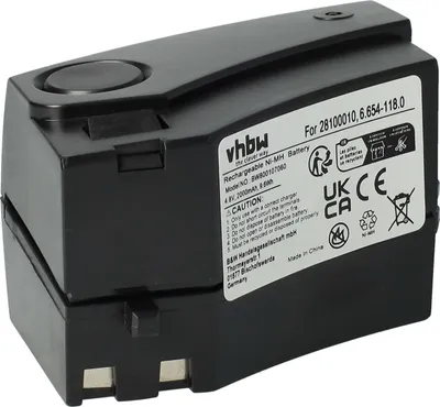 Produktbild von vhbw Akku Ersatz für Kärcher 4.070-696.0, 1.258-505.0, 4.070-763.0, 6.654-118.0, 2.810-001.0 für Staubsauger Schwarz (2000 mAh, 4,8 V, NiMH)