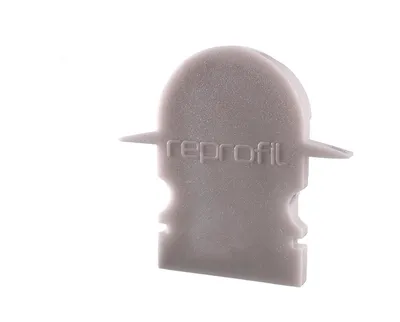 Produktbild von Deko-Light Profil Endkappe - Endkappe R-ET-02-10, Set 2 Stk, Kappe, Grau, Kunststoff, Deko-Light, 1 g, 25 mm