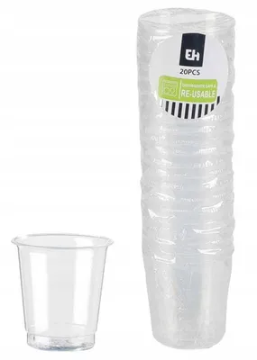 Obrázek produktu pro Plastové skleničky na vodku v barvě 30 ml 20 kusů