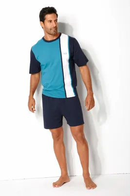 Produktbild von H.I.S. Pyjama 2 er-Pack türkis-marien-weiß Größe 48/50 (M)