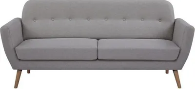 Image de Canapé 3 places LILLY, Tissu Beige, 193 x 79 x 86 cm, Cadre Bois OekoTex