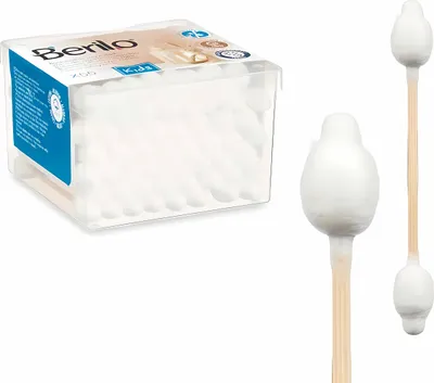 Produktbild von 55x BABY SICHERHEITS-WATTESTÄBCHEN Baumwolle Ohrenstächen Ohrenstäbe Ohrenreiniger Reiniger Pflege 98