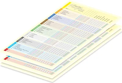Produktbild von PRICARO Putzplan "Family", bunt, A4, 25 Blatt, 3 Stück