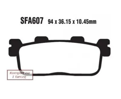 Produktbild von EBC Brakes SFA607HH Bremsbeläge Satz Bremsklötze für KYMCO MOTORCYCLES PEOPLE