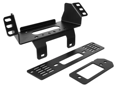 Produktbild von VEVOR Windenmontage, 1633 kg / 3600 lbs Tragfähigkeit, Anhängerkupplungs-Windenmontage mit 50,8 mm Empfänger, 2/4 Winden-Bolzenlöcher, pulverbeschichteter Stahl, geeignet für ATV UTV Pickup Truck, schwarz, Polaris Ranger (2010-Gegenwart)