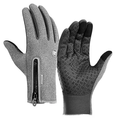 Produktbild von Winterhandschuhe Herren Damen Thermo Winddicht Touchscreen S Grau