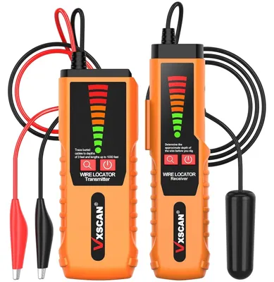Productafbeelding van Leidingzoeker - Kabelzoeker ondergronds - Met koptelefoon en LED-zaklamp - Tot 2 voet diep en 1000 voet lang