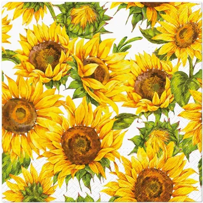 Produktbild von Servietten 33x33 cm - Dancing Sunflowers