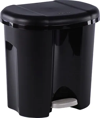 Produktbild von Abfalleimer 2 x 10 l DUO, Farbe:Schwarz