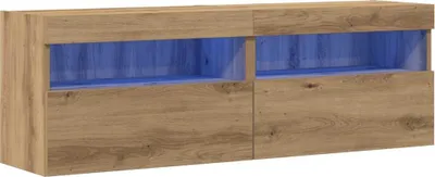 Obrázok produktu pre TV nástenná skriňa s LED 2 pcs dub artisan 60 x 30 x 40 cm