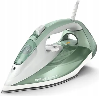 A Philips Azur 7000 Series steam iron is shown against a white background.