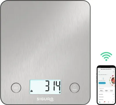Productafbeelding van Siguro SC-N640SU: Slimme keukenweegschaal
